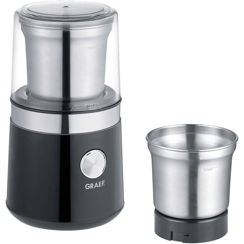 foto del prodotto graef cm102eu macinino nero, acciaio inox