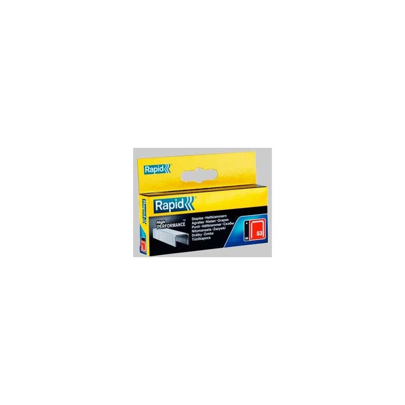 foto del prodotto graffe per fissatrice manuale n 53 per codice 0496602 h. 6 mm confezione 5000 pezzi