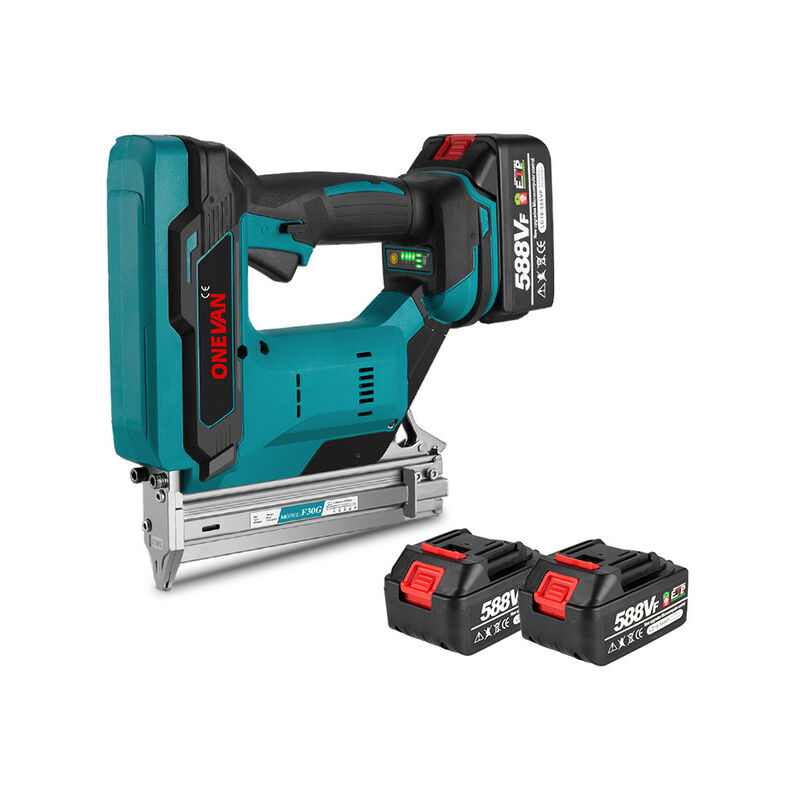 foto del prodotto graffettatrici elettriche portatili f30 10 30mm pistola elettrica per punti e chiodi con 2 batteria