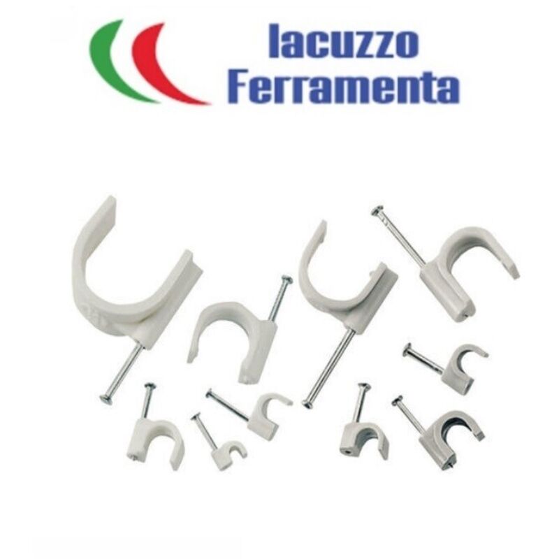 foto del prodotto graffette graffetta fissacavo bloccacavo fissa cavi pz 100 mm 6 7