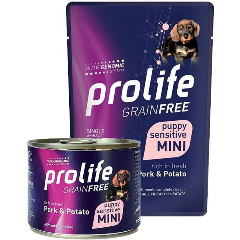 foto del prodotto grain free per cani puppy sensitive mini con maiale e - prolife
