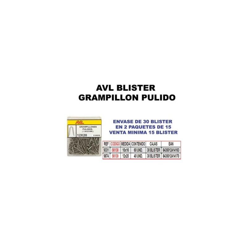 foto del prodotto grampillon lucido 10x16 avl blister 9331