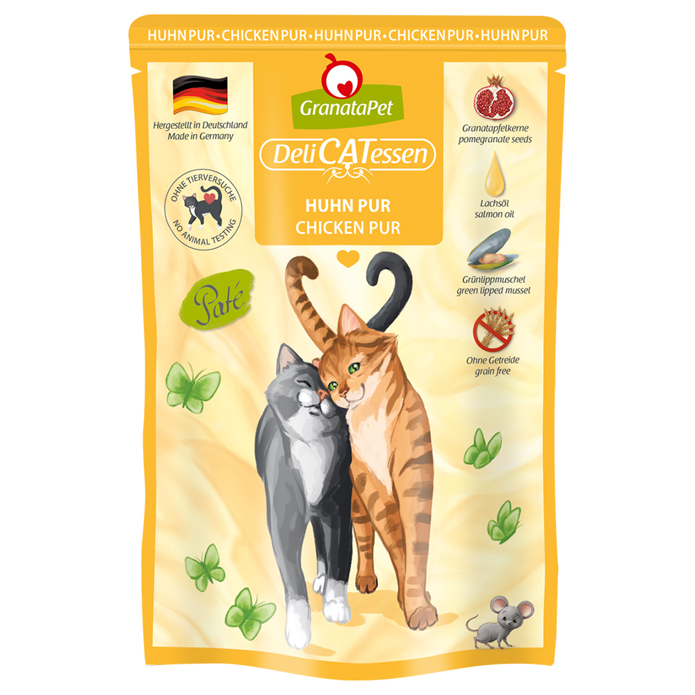 foto del prodotto granatapet delicatessen buste 6 x 85 g umido per gatto pollo puro