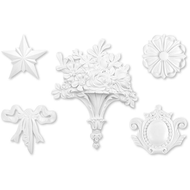 foto del prodotto grand decor 1 ornamento stucco pu, antiurto e duro decorazione grande selezione a619 fiore