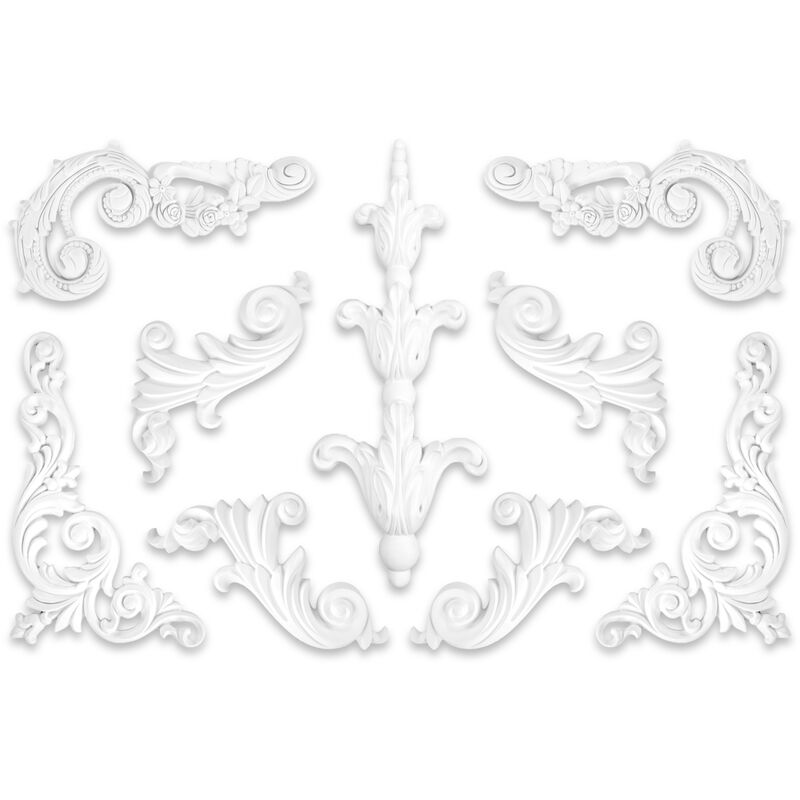 foto del prodotto grand decor - 1 set di ornamenti - stucco pu, antiurto e duro - decorazione grande selezione a611l r