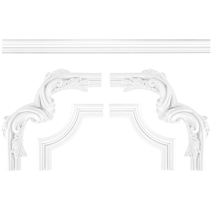 foto del prodotto grand decor bordo per parete e soffitto fregio stucco pu resistente agli urti cr818 segmento cr818a 205 x 205 x 20 mm