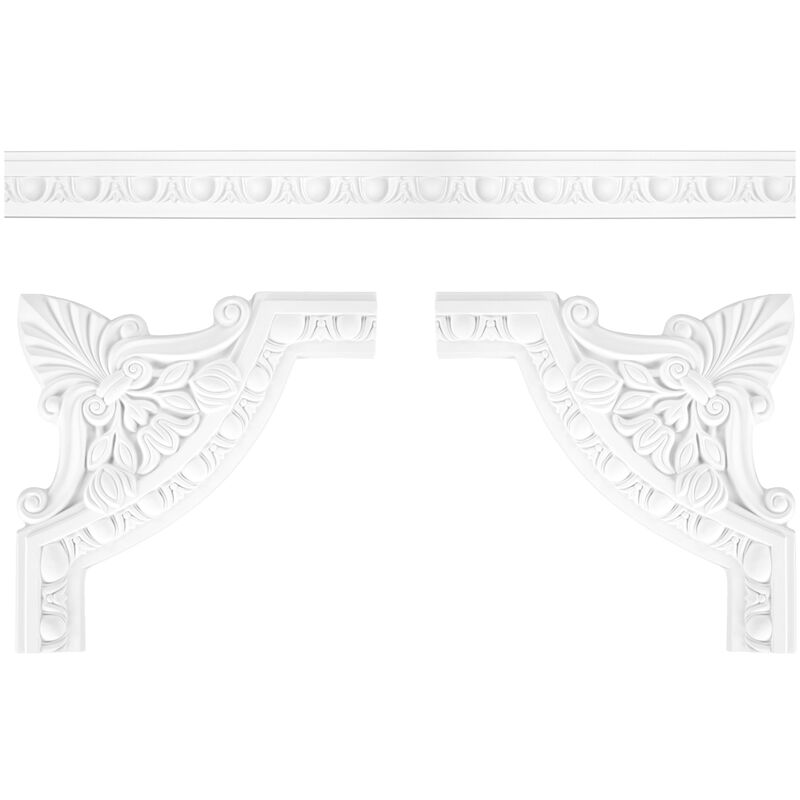 foto del prodotto grand decor - bordo per parete e soffitto fregio stucco pu resistente agli urti cr915 a segmento cr915a - 260 x 260 x 17 mm