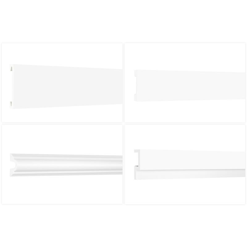 foto del prodotto grand decor modanature per stucchi in polistirene hdps estremamente resistenti, bianche come la neve e moderne 2 metri 1 striscia, hcr503 38