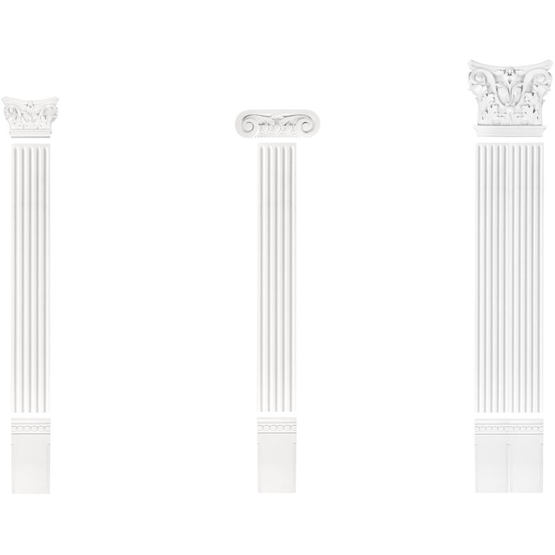foto del prodotto grand decor pilastro 135x20mm decorazione a stucco in rilievo pu pl253 base