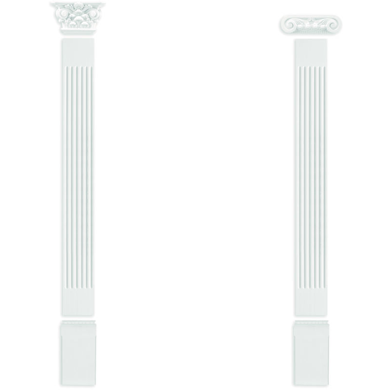 foto del prodotto grand decor pilastro 165x18mm rilievo a muro in stucco in pu pl273 capitale modello 2