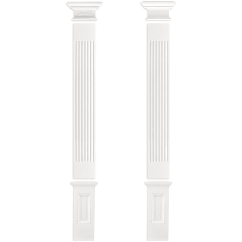 foto del prodotto grand decor pilastro 197x20mm rilievo a muro in stucco in pu pl275 set completo modello 2