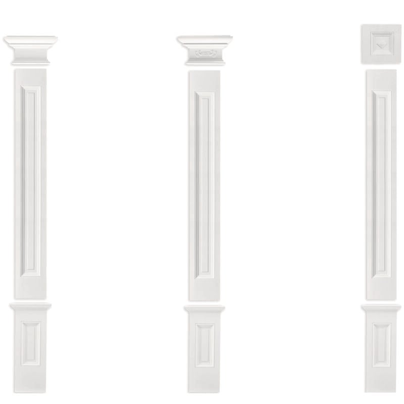 foto del prodotto grand decor pilastro 197x20mm rilievo a muro in stucco in pu pl276 set completo modello 2