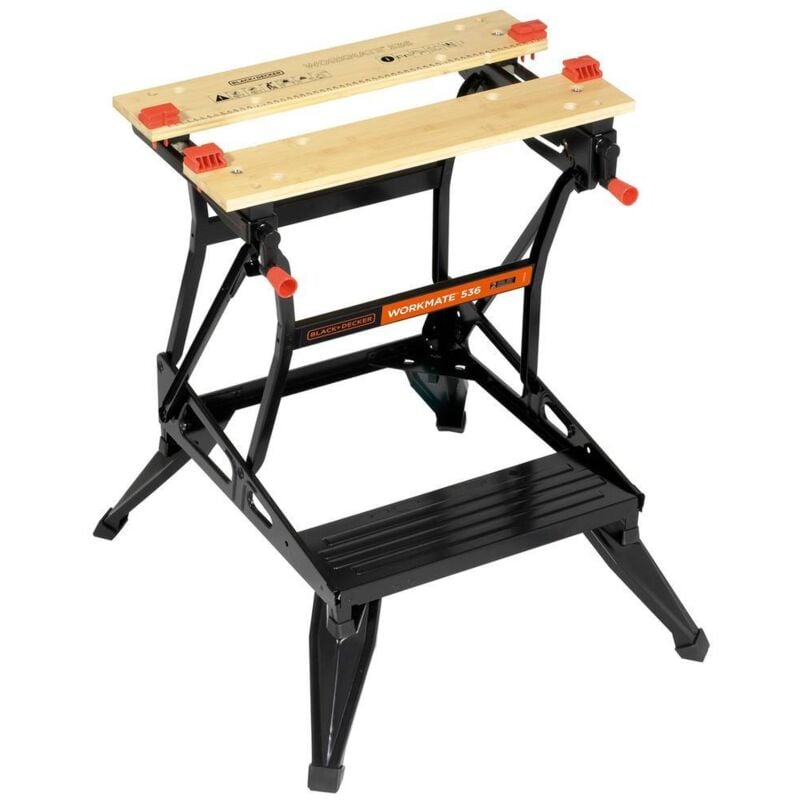 foto del prodotto grande banco da lavoro pieghevole con morsa superficie di lavoro 610 x 384 mm 2 altezze portata massima 160 kg wm536 xj 