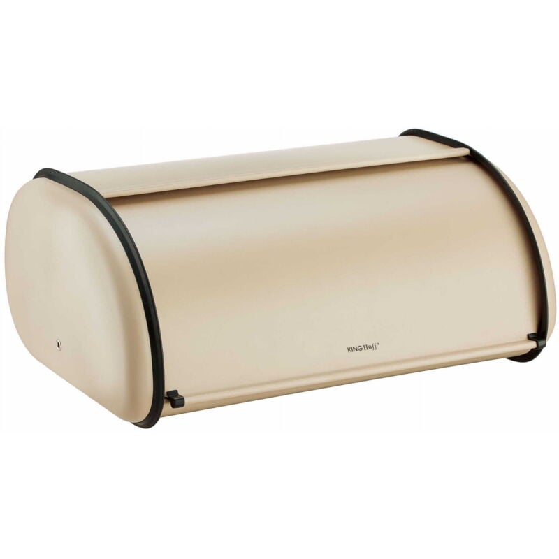 foto del prodotto grande contenitore per il pane in acciaio 44 cm beige opaco kinghoff kh-1866