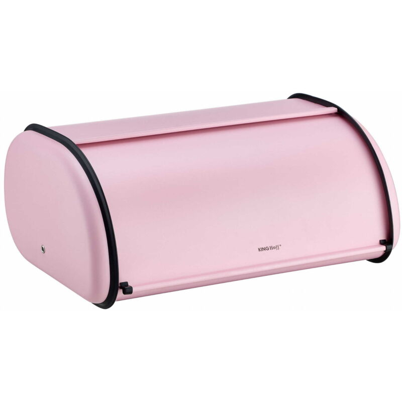 foto del prodotto grande contenitore per il pane in acciaio 44 cm rosa opaco kinghoff kh 1868