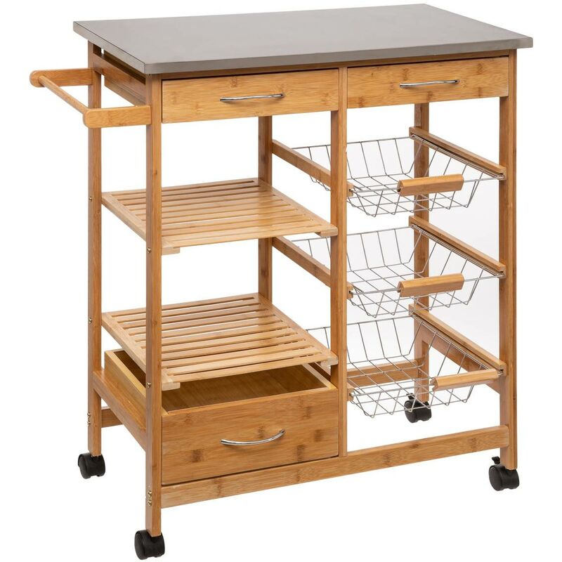 foto del prodotto grande credenza con cassetti e cestini in bamb 5five