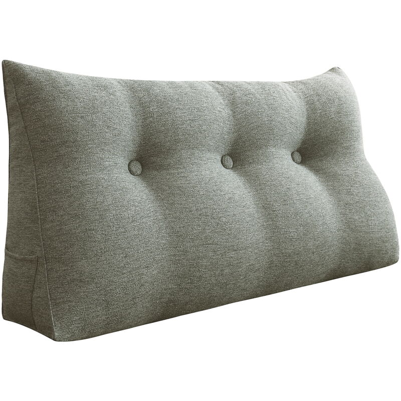 foto del prodotto grande cuscino a cuneo per il riposo a letto, cuscino lungo per la lettura, cuscino decorativo per la testiera, cuscino triangolare per la schiena,