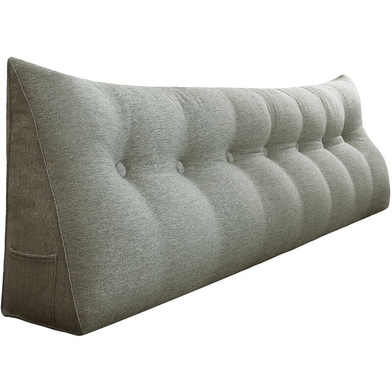 foto del prodotto grande cuscino a cuneo per il riposo a letto, cuscino lungo per la lettura, cuscino decorativo per la testiera, cuscino triangolare per la schiena,