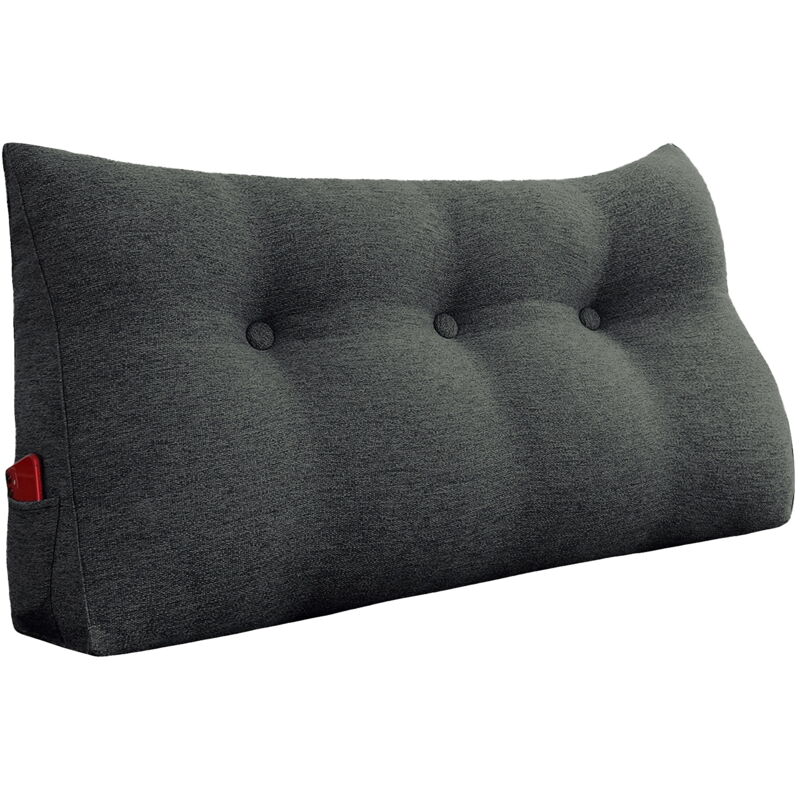 foto del prodotto grande cuscino a cuneo per il riposo a letto, cuscino lungo per la lettura, cuscino decorativo per la testiera, cuscino triangolare per la schiena,