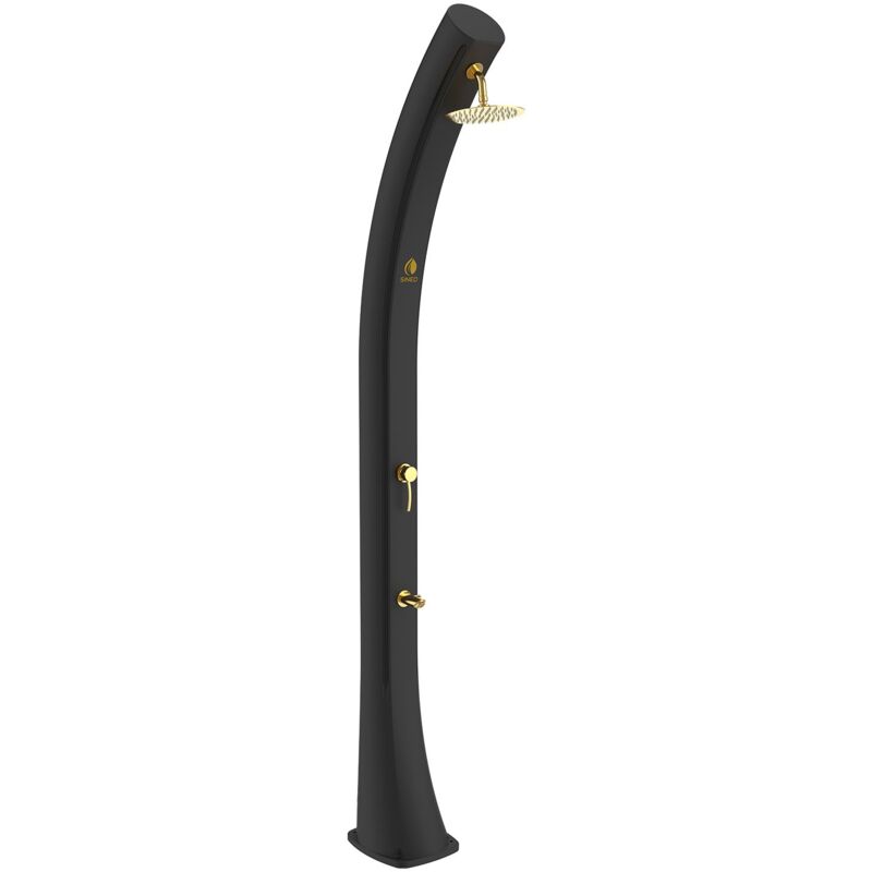 foto del prodotto grande doccia solare colore nero e oro cm 25x27x226,6 sined doccia sole xxl nera oro
