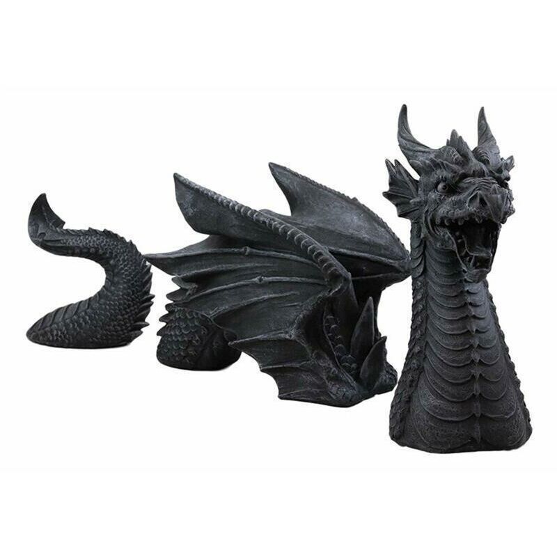 foto del prodotto grande drago gotico per la decorazione del giardino scultura gotica per interni o esterni