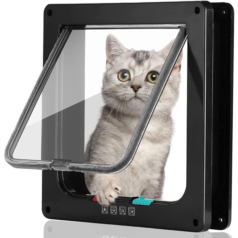 foto del prodotto grande gattaiola, gattaiola con serratura a 4 vie per uso interno ed esterno, gattaiola compatibile con gatti adulti e cani di piccola taglia l 