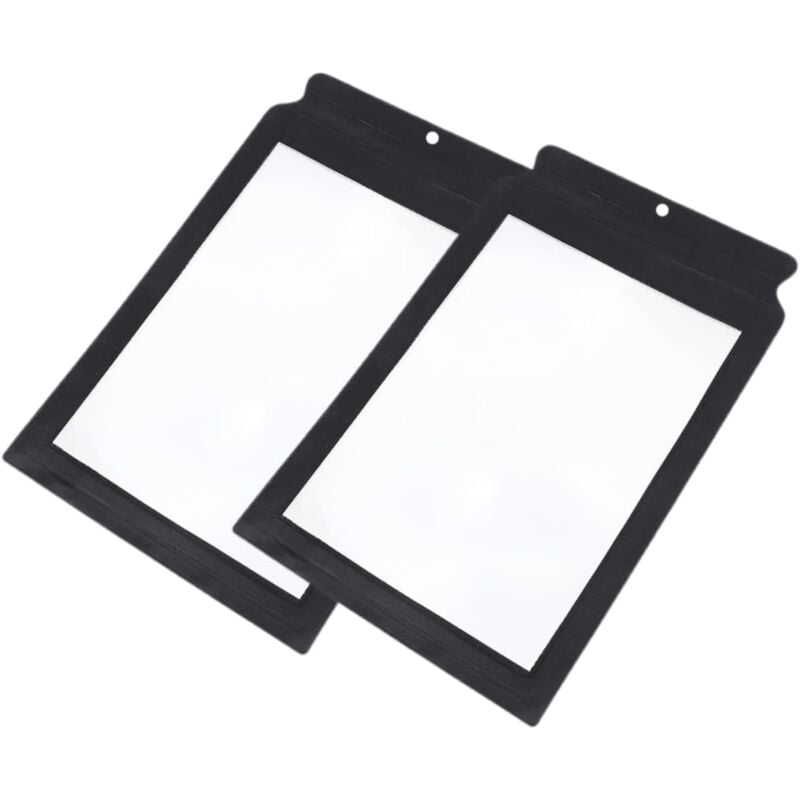 foto del prodotto grande lente di ingrandimento 3x a pagina intera con cornice e formato tessera per leggere libri, mappe, giornali, manuali di istruzioni.