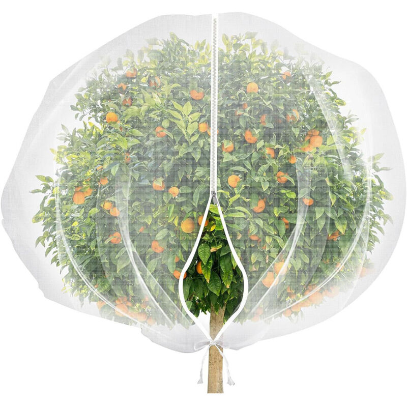 foto del prodotto grandi sacchi a rete per alberi da frutto, reti anti uccelli riutilizzabili, reti anti insetti, reti con coulisse per orti, protezione per la frutta