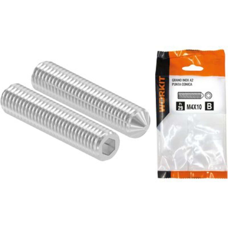 foto del prodotto grano punta conica inox a2 self workit m 5x8 cf pz 32 5 confezione
