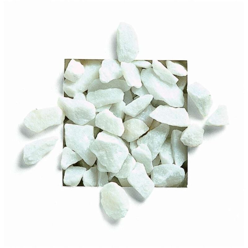 foto del prodotto granulato di marmo bianco carrara 20 kg per giardino e decorazioni