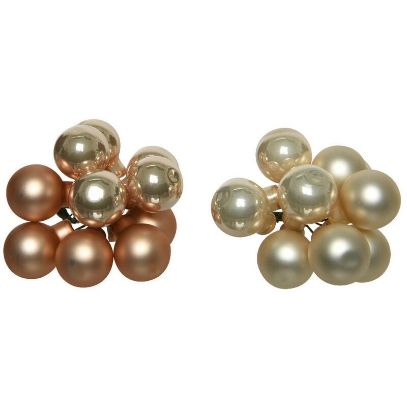 foto del prodotto grappolo 10 palline di natale perla 2 cm. pezzo singolo