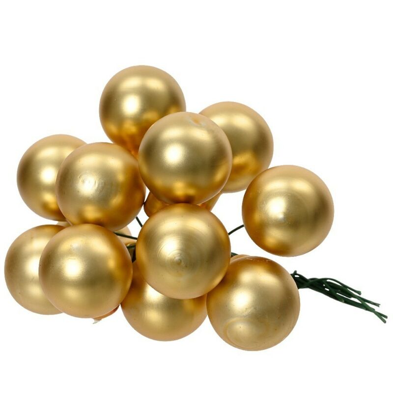 foto del prodotto grappolo di palline in vetro color oro