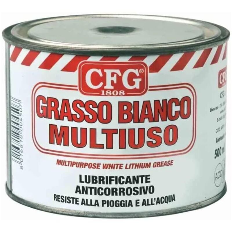 foto del prodotto grasso bianco multiuso, lubrificante anticorrosivo 500ml l00302 cfg