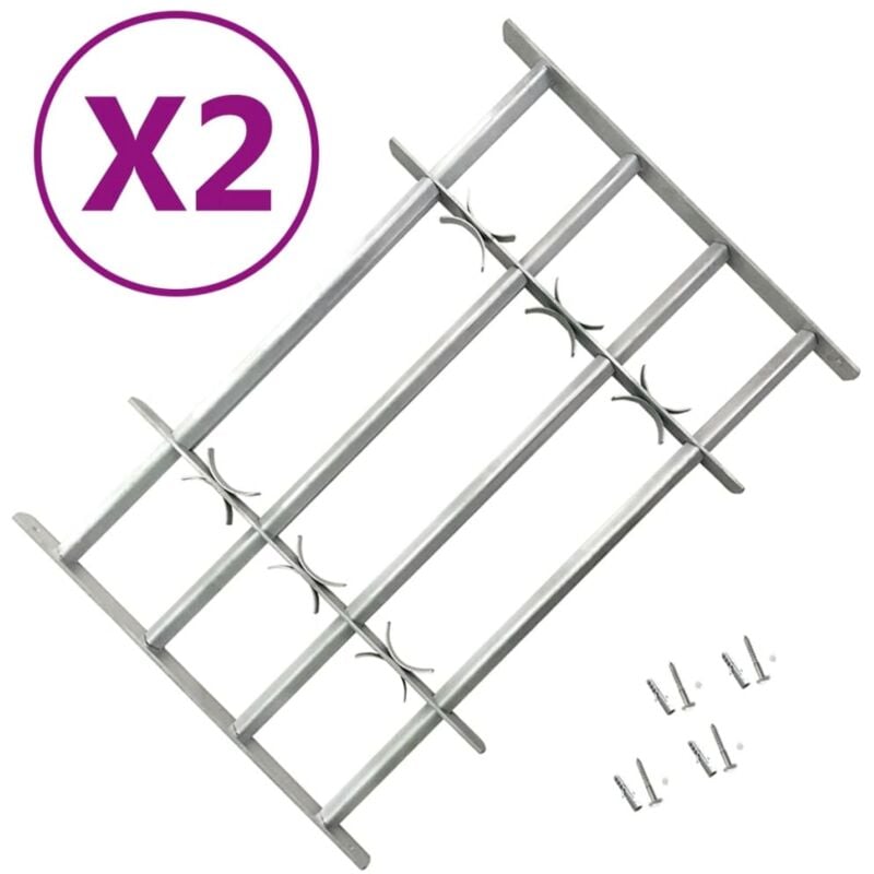 foto del prodotto grate per finestre regolabili 2 pz 1000 1500 mm vidaxl