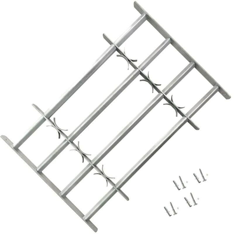 foto del prodotto grate per finestre regolabili 4 barre trasversali 500 650 mm vidaxl