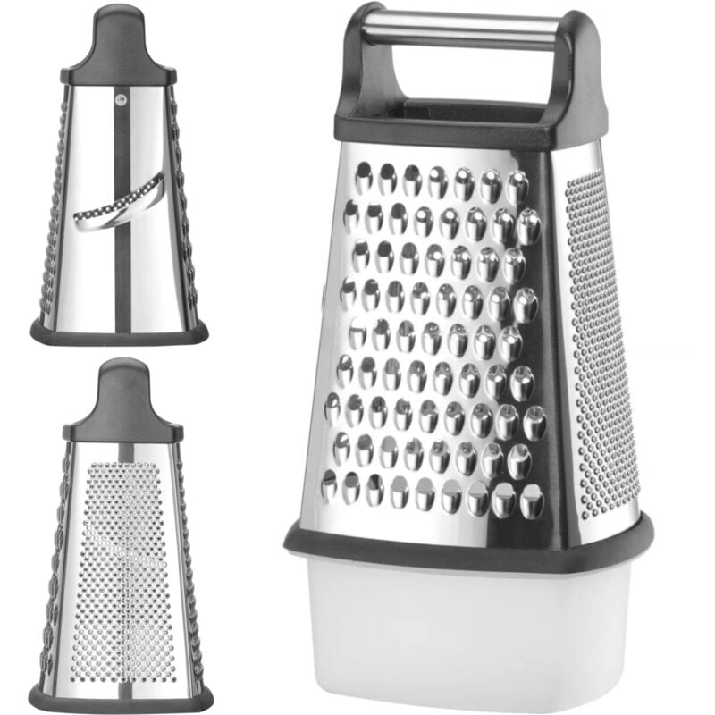 foto del prodotto grattugia da cucina a 4 lati con contenitore 158 x 130 x 310 mm