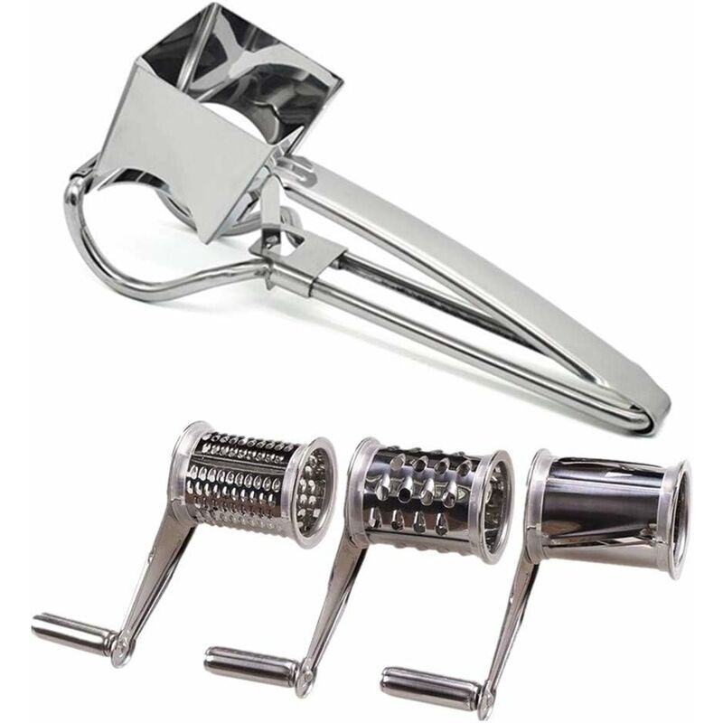 foto del prodotto grattugia per formaggio in acciaio inox trituratore per verdure, grattugia grossa grattugia fine grattugia a disco per parmigiano, aglio, noci,