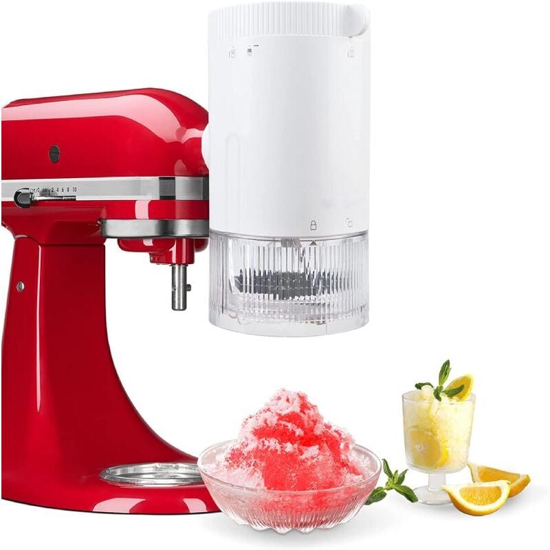 foto del prodotto grattugia per ghiaccio bianco con 8 coni di neve per robot da cucina kitchenaid, compatibile con kitchenaid chef, kitchenaid ice crusher e