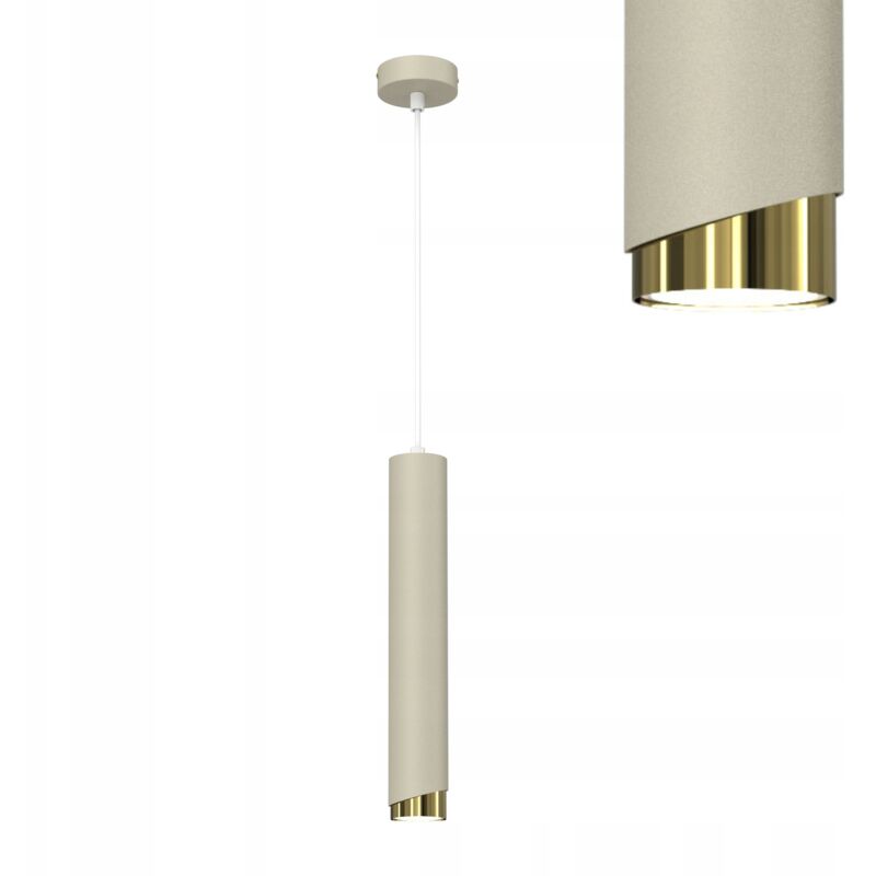 foto del prodotto gratuito. lampada a sospensione a tubo gu10, ghiacciolo beige oro bevel, regolabile