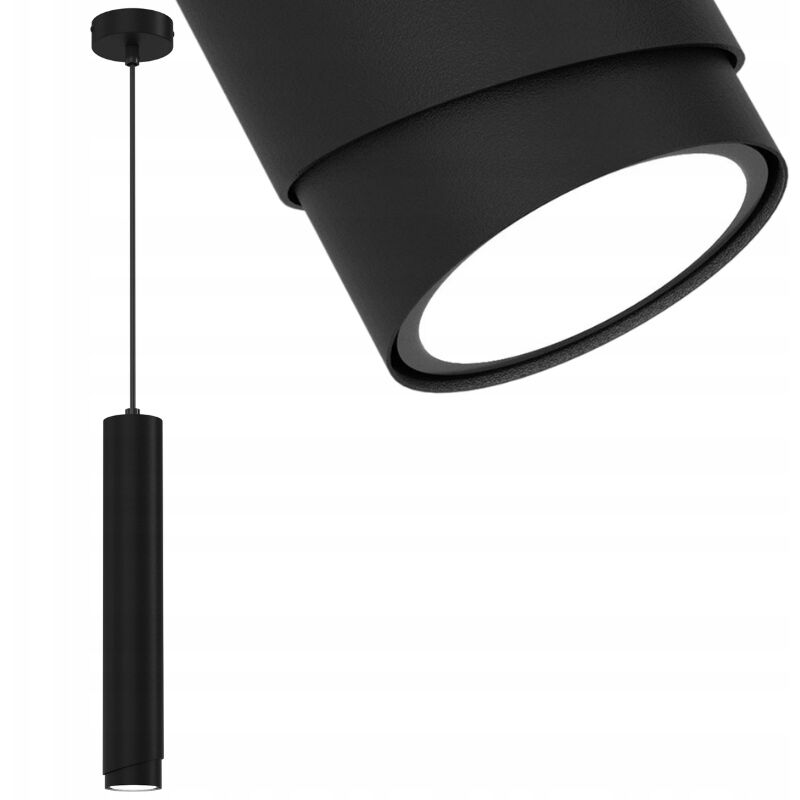 foto del prodotto gratuito. lampada a sospensione tubo gu10, sbalzo, nero opaco ewilight bevel