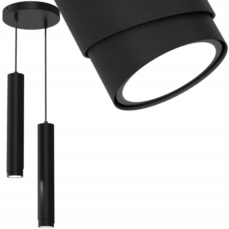 foto del prodotto gratuito. lampada a sospensione tubo gu10, sbalzo, nero opaco ewilight bevel