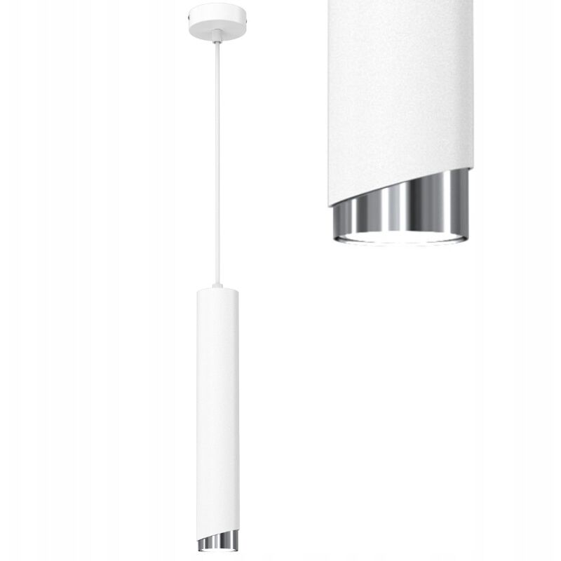 foto del prodotto gratuito. lampada a sospensione tubolare gu10, a sbalzo, bianco, cromo, ewilight bevel