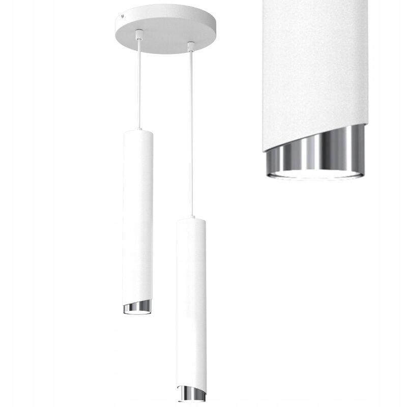foto del prodotto gratuito. lampada a sospensione tubolare gu10, a sbalzo, bianco, cromo, ewilight bevel