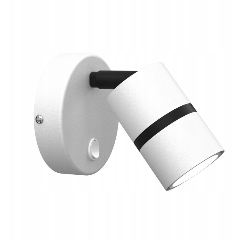 foto del prodotto gratuito. lampada da parete orientabile con interruttore ewilight tube 1xgu10 bianco e nero