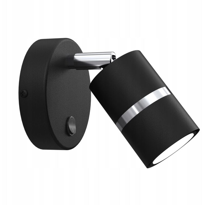 foto del prodotto gratuito. lampada da parete orientabile con interruttore ewilight tube 1xgu10 cromo nero