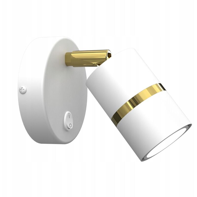 foto del prodotto gratuito. lampada da parete orientabile con interruttore ewilight tube 1xgu10 oro bianco
