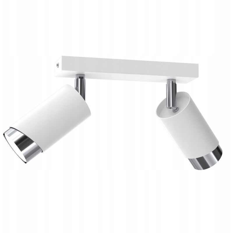 foto del prodotto gratuito. lampada da soffitto a led, orientabile, 2x gu10 ewilight bevel, bianco
