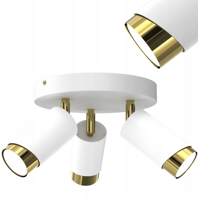 foto del prodotto gratuito. lampada da soffitto a led, orientabile, 3x gu10 ewilight bevel, bianco