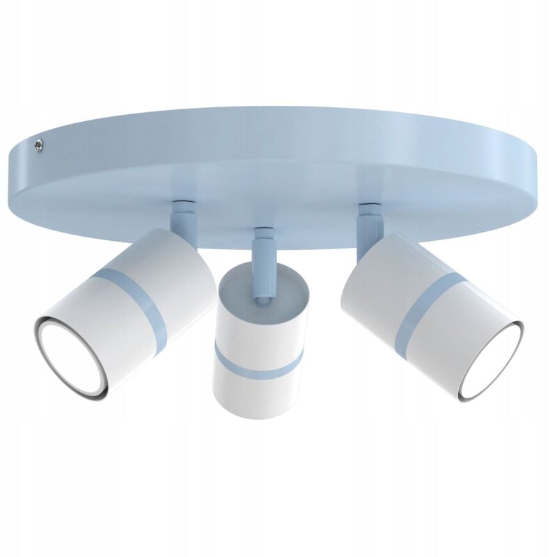 foto del prodotto gratuito. lampada da soffitto orientabile 3x gu10 ewilight blu