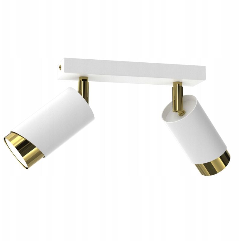 foto del prodotto gratuito. plafoniera led orientabile 2x gu10 ewilight bevel bianco